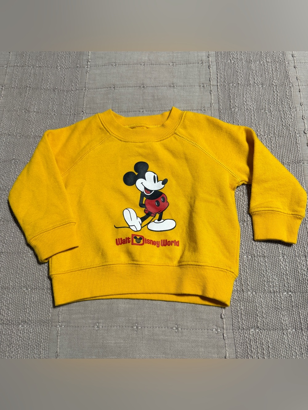 Disney Baby Mickey Mouse Walt Disney World Yellow Pullover Sweatshirt 6-9M